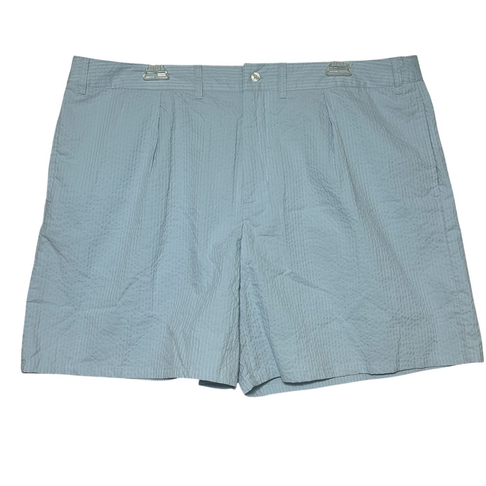 Nike Standard Fit Seersucker Pleated Golf Shorts Men Sz 38 Light Blue HF6363 440